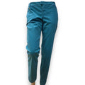 Women's Low Rise Dark Teal Blue Tapered Pants