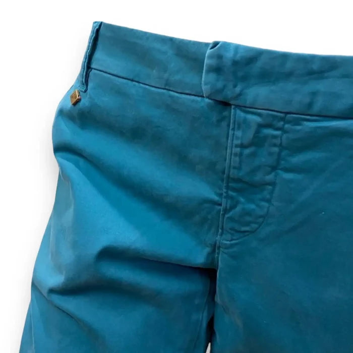 Women's Low Rise Dark Teal Blue Tapered Pants
