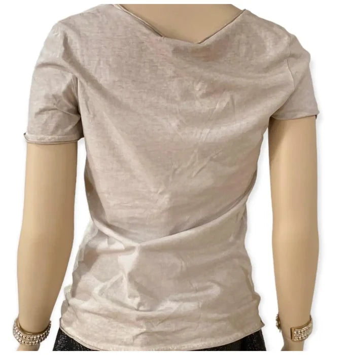 Women's Shirt Retro Motorcycle's Red Roses Grigio by Athletic Vintage - Wild Time Fashion