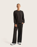 Women's Straight Leg Sweat Pants - Black