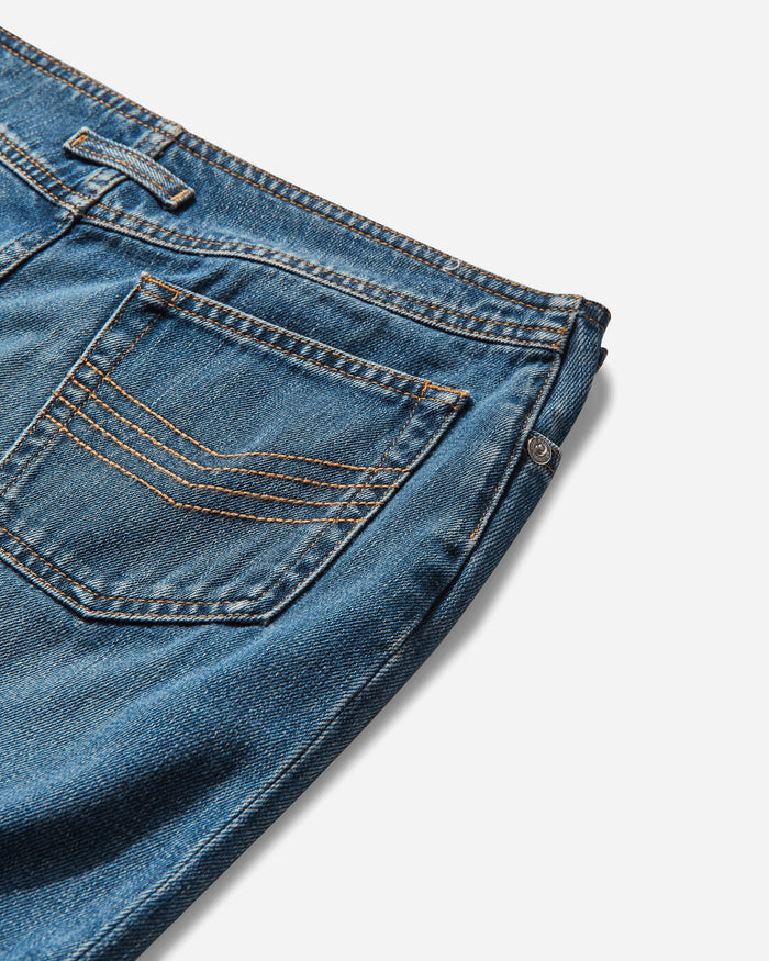Jean Paul Gaultier Wmns Denim Front Zipped Mini Skirt Vintage Blue  Skirts Mini 2504WSK023D025 57