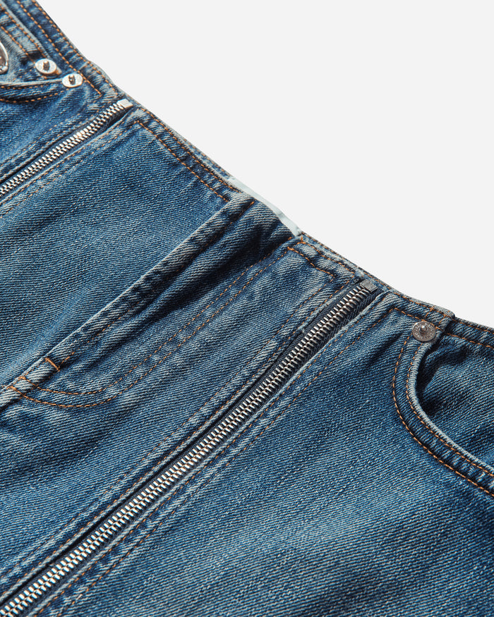 Jean Paul Gaultier Wmns Denim Front Zipped Mini Skirt Vintage Blue  Skirts Mini 2504WSK023D025 57