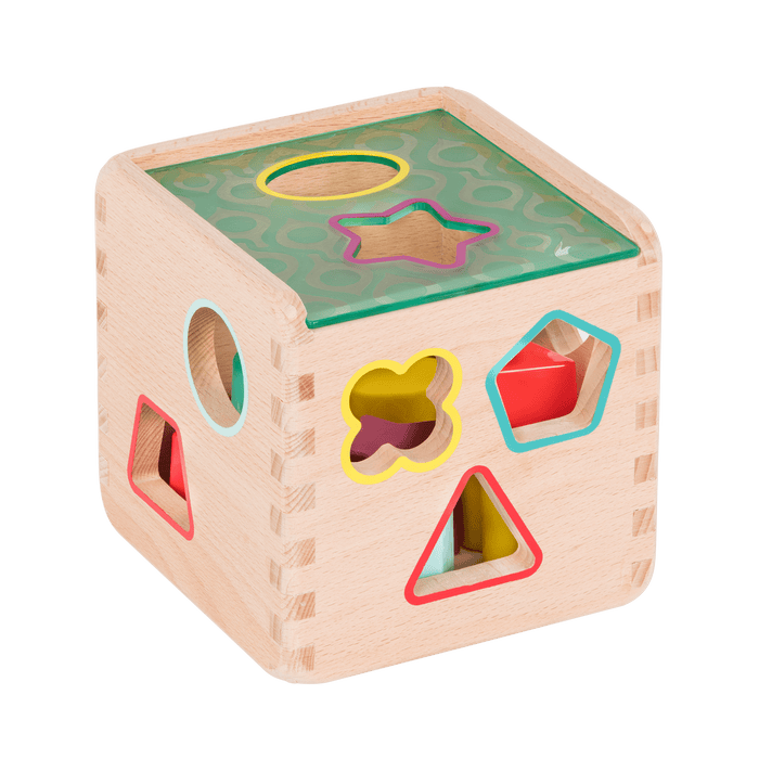 Wooden shape sorter.