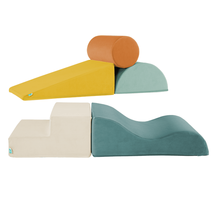 5-piece modular foam play shapes for kids indoor active basement play
