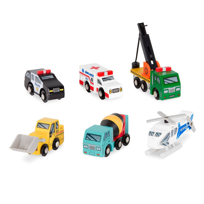 Miniature Wooden Vehicles Set 1 complete