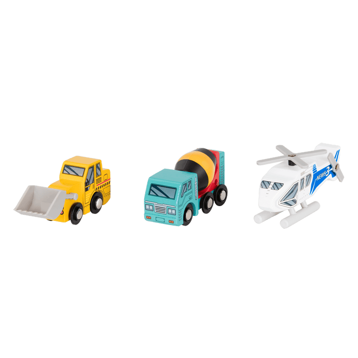 Miniature Wooden Vehicles Set 1 complete