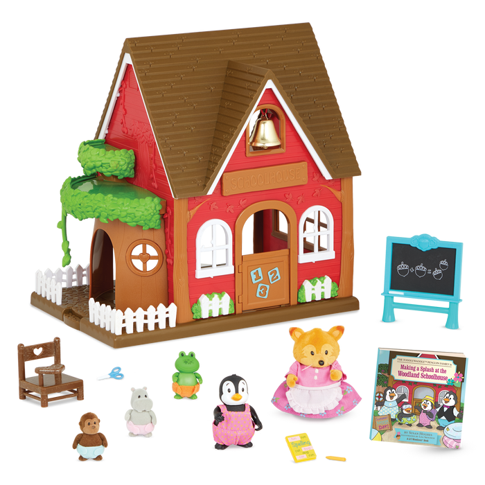Li'l Woodzeez Woodland Schoolhouse Figurines Storybook