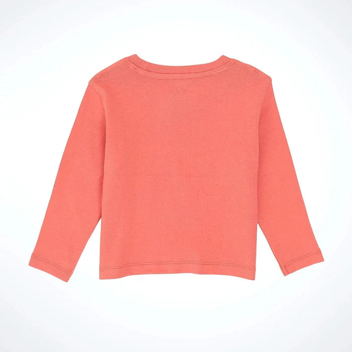 Wrangler Baby and Toddler Girl's L/S Western Graphic Tee in Coral