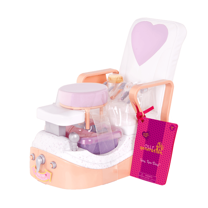 Two 18-inch doll using spa chair playset