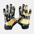 Front view of palms on the Battle Youth "USA Glitter" Doom Receiver Football Gloves.