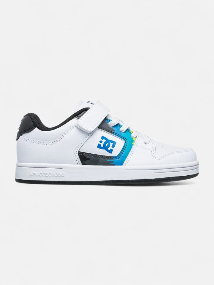 Zapatillas Niño Dc Manteca 4 V Blanco Negro Azul