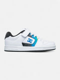 Zapatillas Niño Dc Manteca 4 V Blanco Negro Azul
