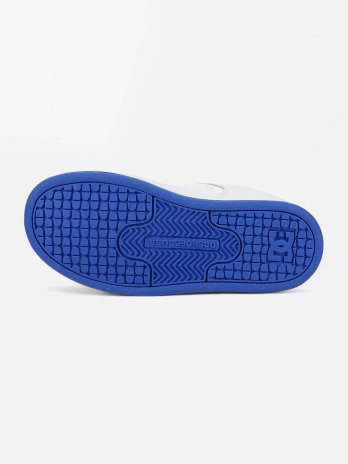 Zapatillas Niño Dc Manteca 4 V Blanco Negro Azul