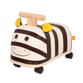 Wooden zebra ride-on.